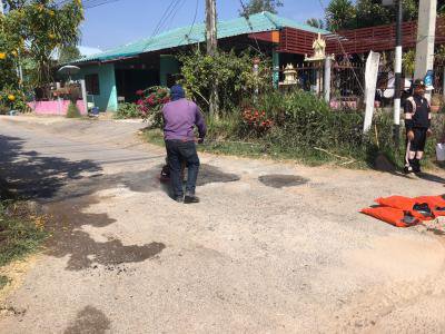 ซ่อมแซมถนนหมู่บ้านในพื้นที่ตำบลภูหลวง