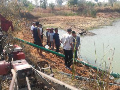 นายอำเภอปักธงชัย ตรวจเยี่ยมจุดสูบน้ำฯ