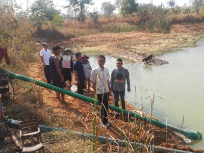 นายอำเภอปักธงชัย ตรวจเยี่ยมจุดสูบน้ำฯ