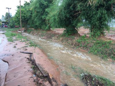 ตรวจสอบถนนชำรุด บ้านหนองกก หมู่ 7