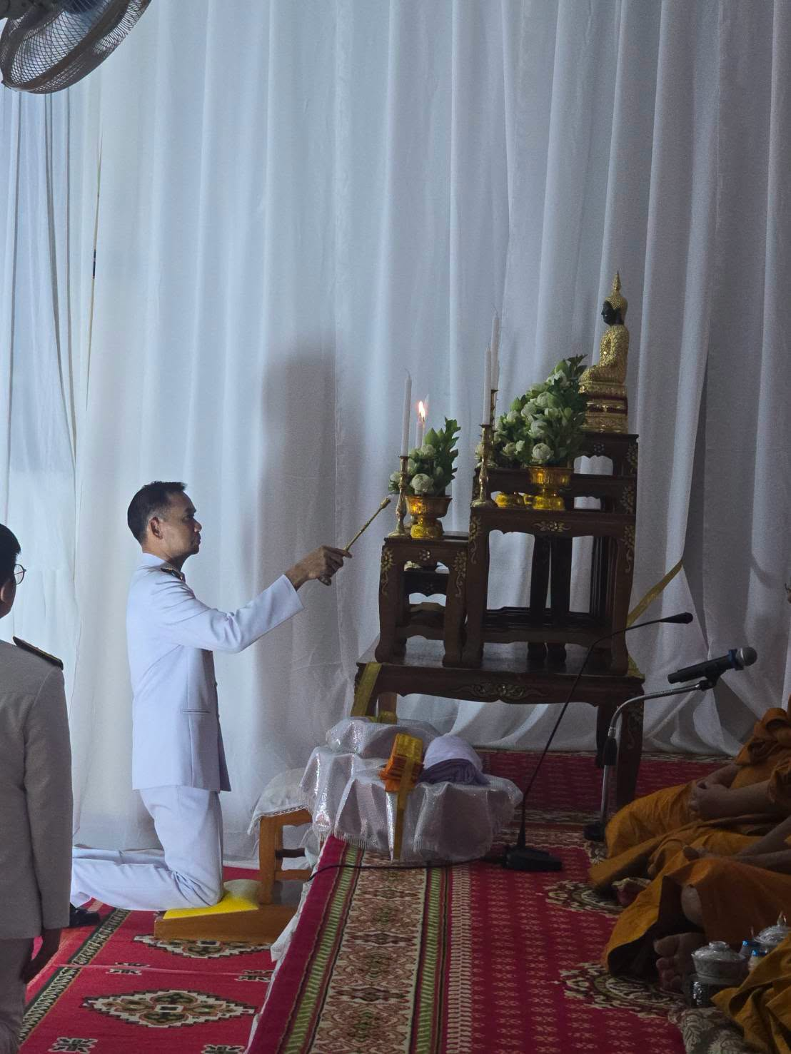 ร่วมพิธีบำเพ็ญกุศลปัณรสมวาร (๑๕ วัน) เพื่ออุทิศถวายเป็นพระกุศลแด่ สมเด็จพระเจ้าลูกเธอเจ้าฟ้าพัชรกิติยาภา นเรนทิราเทพยวดี กรมหลวงราชสาริณีสิริพัชร มหาวัชรราชธิดา